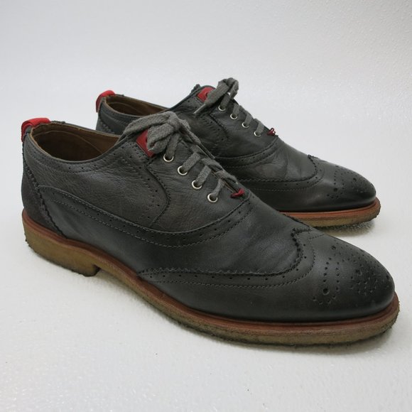 NOBRAND Wingtip Leather Medallion Toe Casual Dress Footwear Oxfords 41
